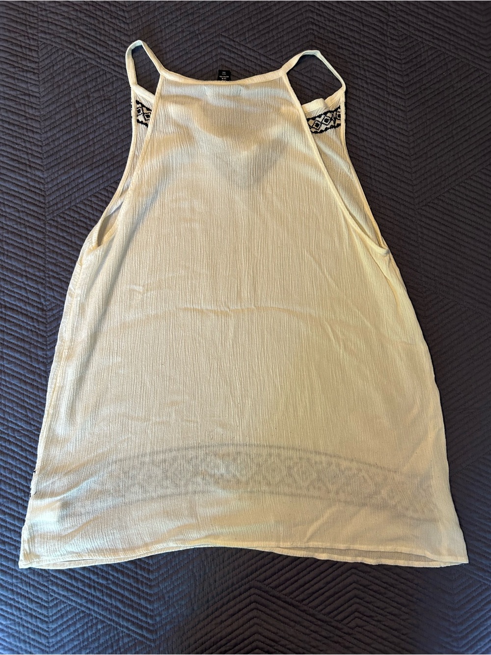 GAP White Embroidered Halter Top M - Picture 8 of 9